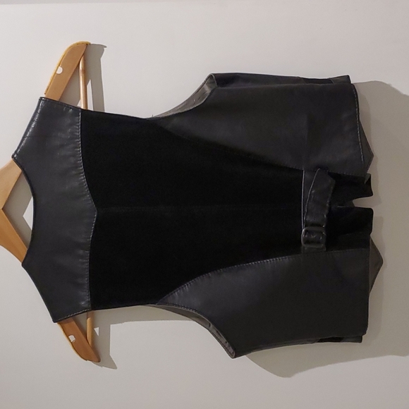 Vintage Leather & Suede Patchwork Vest - Picture 3 of 4